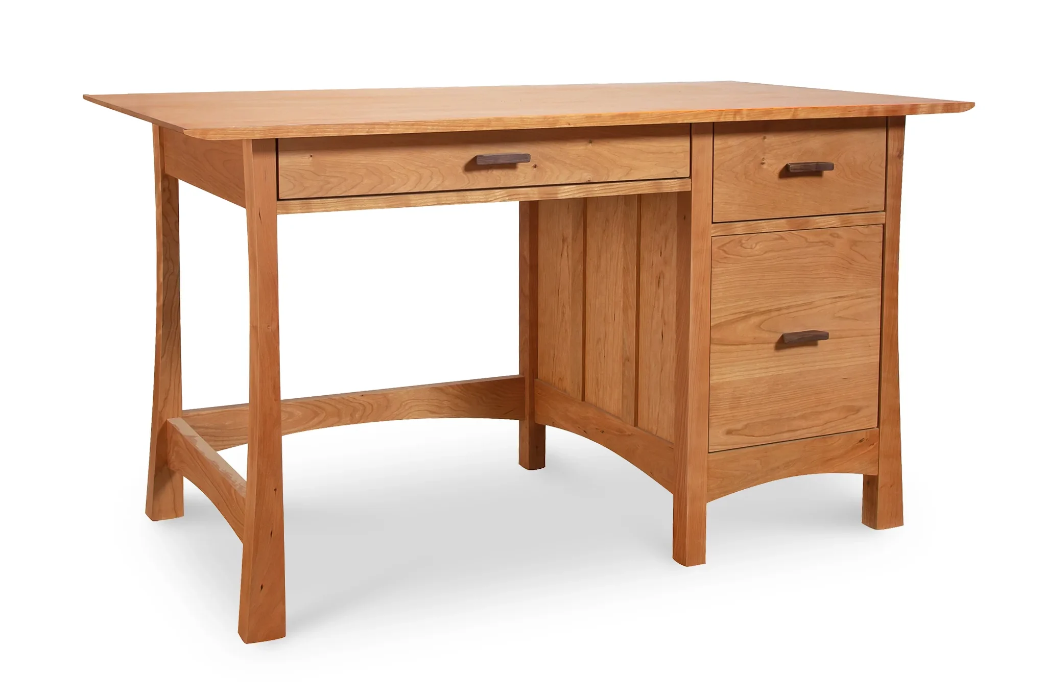 Solid wood craftsman-style study desk with drawer