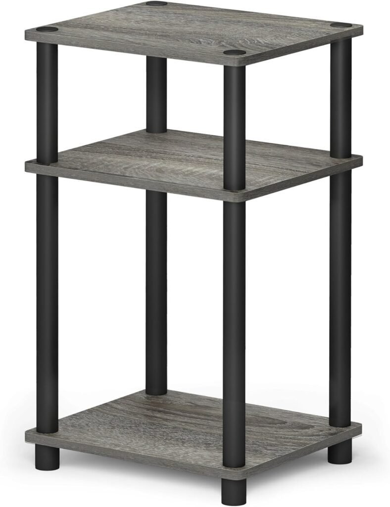 Minimalist particleboard end table in neutral tones
