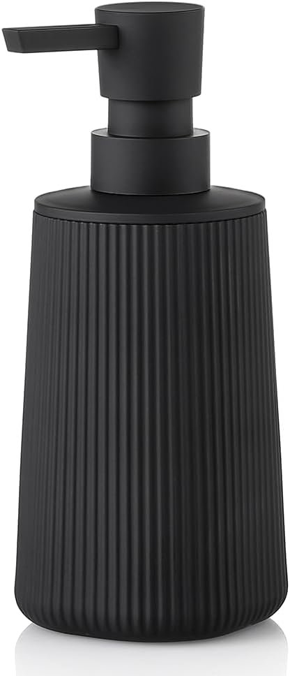 Minimalist black soap dispenser for kitchen or bathroom